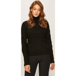 Stefanel - Sweter. Czarne swetry damskie Stefanel, s, bez wzorów, z elastanu, z długim rękawem, długie, bez kaptura. W wyprzedaży za 349,90 zł.