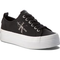 Tenisówki CALVIN KLEIN JEANS - Zolah RE9797 Black. Czarne półbuty damskie marki Calvin Klein Jeans, bez wzorów, z jeansu, bez obcasa, na płaskiej podeszwie, bez zapięcia. W wyprzedaży za 269,00 zł.