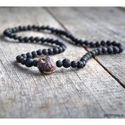 Naszyjnik MĘSKI :: granat & lawa. Naszyjniki męskie Pakamera, z granatem. Za 129,00 zł.