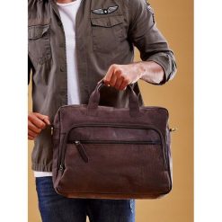 Torba skórzana na laptopa Always Wild LAP513 brąz - Brąz. Torby na laptopa ALWAYS WILD, bez wzorów. Za 374,99 zł.