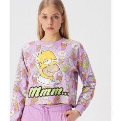 Bluza The Simpsons - Fioletowy. Fioletowe bluzy damskie Sinsay, s, bez wzorów, bez rękawów, bez kaptura. Za 59,99 zł.