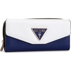 Duży Portfel Damski GUESS - SWVL72 91620 NML. Niebieskie portfele damskie marki Guess, z aplikacjami, ze skóry ekologicznej. Za 279,00 zł.