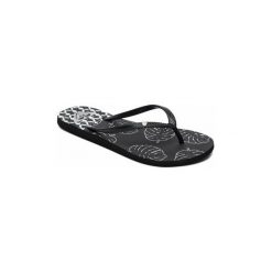 Japonki Roxy Sandalias Bermuda para mujer ARJL100664 BKW. Czarne klapki damskie Roxy, bez wzorów, bez obcasa. Za 101,76 zł.