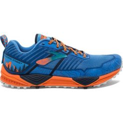 Buty Brooks Cascadia 13 Pacific Crest Trail M Pomarańczowo-Niebieskie. Pomarańczowe buty męskie do biegania Brooks, z materiału, z paskami. Za 419,99 zł.