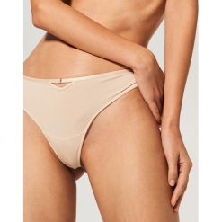 Stringi - Beżowy. Brązowe stringi damskie Reserved, s, bez wzorów. Za 24,99 zł.