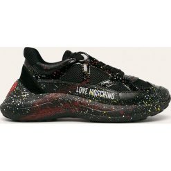 Love Moschino - Buty. Czarne buty sportowe damskie Love Moschino, bez wzorów, z gumy, sportowe. W wyprzedaży za 769,90 zł.