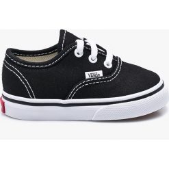 Vans - Tenisówki dziecięce. Czarne buty dziewczęce sportowe Vans, bez wzorów, z gumy, na sznurówki. Za 149,90 zł.