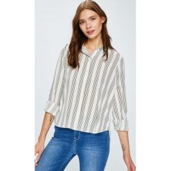 Vero Moda - Koszula Nicky. Białe bluzki damskie marki Vero Moda, s, w paski, z poliesteru, klasyczne, z klasycznym kołnierzykiem, z długim rękawem. W wyprzedaży za 59,90 zł.