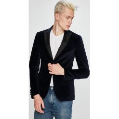 Trussardi Jeans - Marynarka. Niebieskie garnitury męskie marki Trussardi Jeans, z bawełny, eleganckie. W wyprzedaży za 679,90 zł.