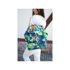 Kolorowa wodoodporna torba, wakacyjna torebka na plażę. Pomarańczowe torby damskie plażowe marki ekoszale, z bawełny, duże. Za 95,00 zł.