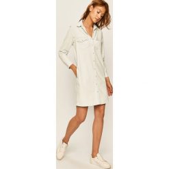 Levi's - Sukienka jeansowa. Niebieskie sukienki damskie Levi's®, na co dzień, s, bez wzorów, z bawełny, casualowe, bez kołnierzyka, z długim rękawem, długie, mini, proste. W wyprzedaży za 359,90 zł.