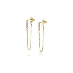 Kolczyki Line. Szare kolczyki damskie Aleksandra puchacz jewellery, złote. Za 169,00 zł.