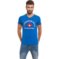 T-shirt w kolorze niebieskim. Niebieskie t-shirty męskie Lonsdale, Kangol, m, z nadrukiem, z bawełny, bez kołnierzyka. W wyprzedaży za 39,95 zł.