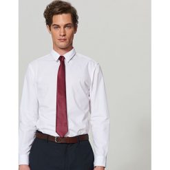 Koszule męskie: Elegancka koszula z tkaniny poplin – Biały