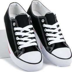 Trampki damskie slip on: Czarne tenisówki mckeylor ALEJANDRA