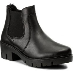 Botki RIEKER - X2064-00 Black. Czarne botki damskie na obcasie marki Rieker, z materiału. W wyprzedaży za 209,00 zł.