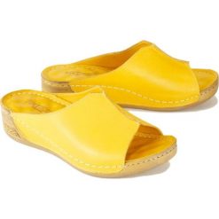 ARTIKER RELAKS 46C0531 yellow, klapki damskie. Żółte koturny damskie Artiker Relaks, bez obcasa, na koturnie, bez zapięcia. Za 189,90 zł.