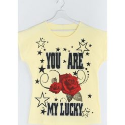 Żółty T-shirt Goin' Home. Żółte bluzki damskie Born2be, xxl. Za 14,99 zł.