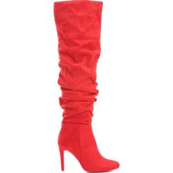 Buty zimowe damskie: Czerwone Kozaki Externalizing