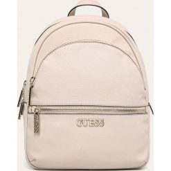 Guess Jeans - Plecak. Brązowe plecaki damskie Guess Jeans, z aplikacjami, z bawełny. W wyprzedaży za 399,90 zł.