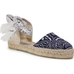 Espadryle MANEBI - Flat Valenciana F 9.6 P0 Navy White Bandana. Niebieskie espadryle damskie Manebi, bez wzorów, z tworzywa sztucznego, bez obcasa. Za 399,00 zł.