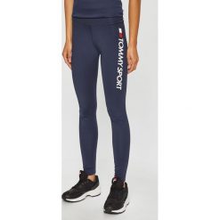 Tommy Sport - Legginsy. Niebieskie spodnie damskie Tommy Sport, s, z elastanu. Za 259,90 zł.