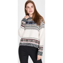TWINSET Sweter Biały Wielokolorowy. Białe bluzy damskie Twinset, xl, bez wzorów, z materiału, bez rękawów, bez kaptura. Za 735,95 zł.