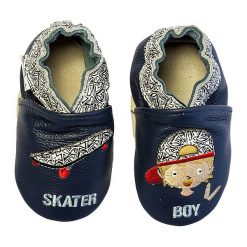 Buciki niemowlęce: Skórzane buty niemowlęce „Skater Boy” w kolorze granatowym