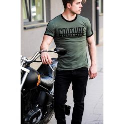 Męski t-shirt CHETBOSTEN KHAKI. Brązowe t-shirty męskie Męski t-shirt CHETBOSTEN KHAKI, s, bez wzorów, bez kołnierzyka. W wyprzedaży za 39,00 zł.