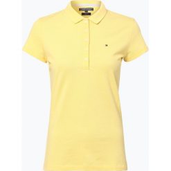 Tommy Hilfiger - Damska koszulka polo – New Chiara, żółty. Żółte topy sportowe damskie TOMMY HILFIGER, xl, z bawełny, polo. Za 199,95 zł.