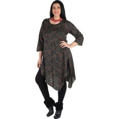 T-shirty damskie: Koszulka w kolorze brązowo-czarnym