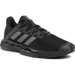 Buty adidas - SoleMatch Bounce M EF2439 Cblack/Ngtmet/Cblack. Czarne buty sportowe męskie Adidas, z tworzywa sztucznego, bez zapięcia, tenisowe. Za 499,00 zł.
