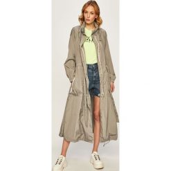 Dkny - Parka. Szare kurtki damskie DKNY, s, bez wzorów, z nylonu, długie, z kapturem. W wyprzedaży za 799,90 zł.