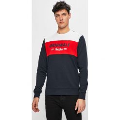 Jack & Jones - Bluza. Szare bluzy męskie Jack & Jones, xl, z nadrukiem, z bawełny, z okrągłym kołnierzem, bez rękawów, bez kaptura. W wyprzedaży za 69,90 zł.