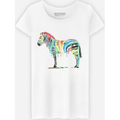 Koszulka "Fresh Paint" w kolorze białym. Białe koszulki damskie Wooop, xl, bez wzorów, z bawełny, z okrągłym kołnierzem. W wyprzedaży za 56,95 zł.