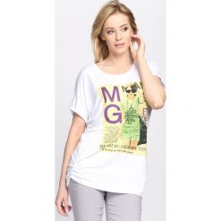 Bluzki asymetryczne: Biały T-shirt Solitary