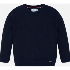 Mayoral - Sweter dziecięcy 92-134 cm. Czerwone swetry chłopięce Mayoral, bez wzorów, z bawełny, z okrągłym kołnierzem. Za 82,90 zł.