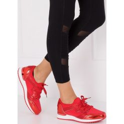 Buty sportowe czerwone 6241 RED. Czerwone buty sportowe damskie obuwie damskie, bez wzorów, z tkaniny, sportowe. Za 39,02 zł.