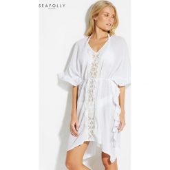 Tunika plażowa Seafolly Sea Stripe 53422-KA. Niebieskie tuniki plażowe damskie Seafolly, bez wzorów, bez rękawów. Za 299,00 zł.