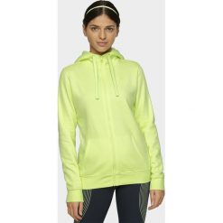 Bluza damska. Bluzy damskie m, bez wzorów, z dzianiny, bez rękawów, z kapturem. W wyprzedaży za 119,99 zł.