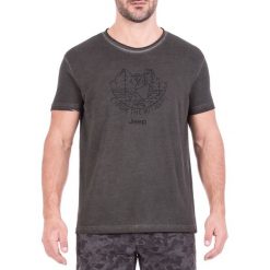 T-shirty męskie: T-shirt w kolorze ciemnozielonym