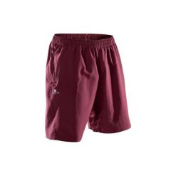 Spodenki fitness kardio FST120 męskie. Czerwone spodenki i szorty męskie marki DOMYOS, m, z poliesteru, na fitness i siłownię. Za 29,99 zł.