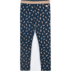 Coccodrillo - Legginsy dziecięce 92-122 cm. Niebieskie spodnie dziewczęce COCCODRILLO, bez wzorów, z dzianiny. Za 45,90 zł.