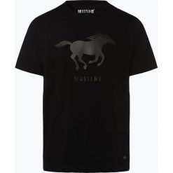 Mustang - T-shirt męski, czarny. Czarne t-shirty męskie Mustang, xl, bez wzorów, z bawełny, eleganckie, bez kołnierzyka. Za 89,95 zł.