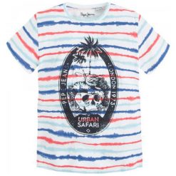 Pepe Jeans T-Shirt Chłopięcy Taro 104 Wielokolorowy. Szare t-shirty chłopięce marki Pepe Jeans, z jeansu. W wyprzedaży za 105,00 zł.