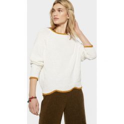 Parfois - Sweter. Białe swetry damskie Parfois, s, bez wzorów, z bawełny, z krótkim rękawem, krótkie, bez kaptura. Za 99,90 zł.