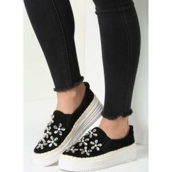 Trampki damskie slip on: Czarne Slip On Want Me To Do?