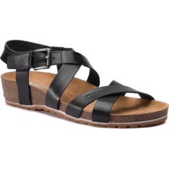 Sandały BIG STAR - DD274A009 Black. Czarne klapki damskie marki BIG STAR, bez wzorów, ze skóry, bez obcasa. Za 169,00 zł.