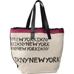 Torebka DKNY - Cori-Shopper R01AGG93 Ivory Multi IVM. Brązowe torby damskie na zakupy DKNY, bez wzorów, z materiału, klasyczne, bez dodatków. Za 719,00 zł.