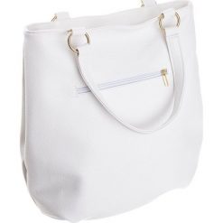Torebka damska shopper worek A4 Badura biała - biały || złoty. Żółte torby damskie na zakupy Badura, bez wzorów, ze skóry ekologicznej, z breloczkiem. Za 249,99 zł.